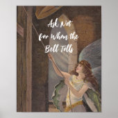 Nicht gefragt für wen die Bell Tolls Idiom + Angel Poster (Vorne)
