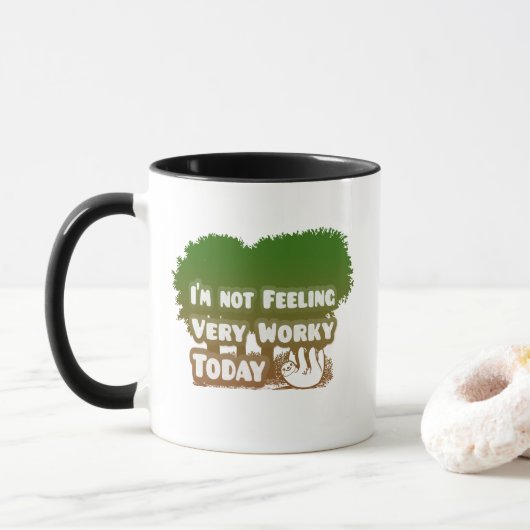 Nicht Gefühl sehr arbeitsam heute lustige Sloth Of Tasse (Mit Donut)