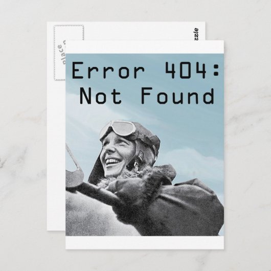 Nicht gefunden postkarte (Vorne/Hinten)