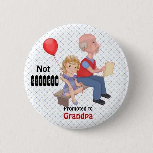 Nicht gelaunt beworben Opa Button (Vorderseite)
