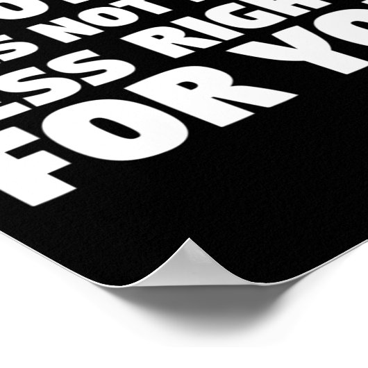 Nicht Gemein weniger Rechte für Sie Protest Gegner Poster (Ecke)