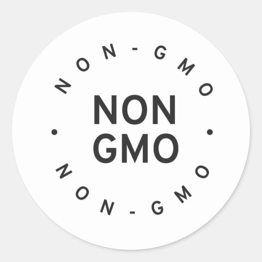 Nicht genetisch runder aufkleber (Vorderseite)