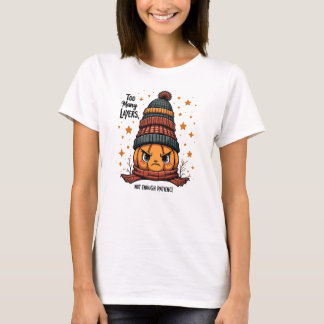 Nicht genug Geduld - Grumpy Pumpkin in vielen Hase T-Shirt