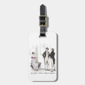 Nicht genug, Jane Austen Pride & Prejudice Gepäckanhänger (Vorderseite vertikal)