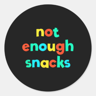 Nicht genug Snacks Kid Core Funny Brat Gen Z Kidco Runder Aufkleber