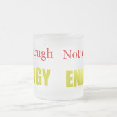 Nicht genügend Energie Mattglastasse (Mittel)