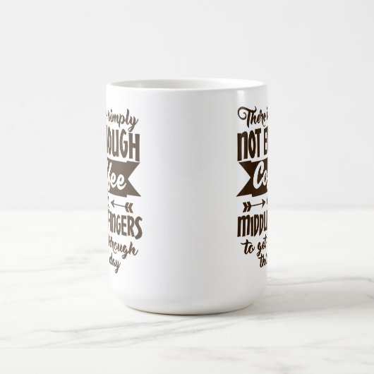 Nicht genügend Kaffee-Typografie Kaffeetasse (Mittel)