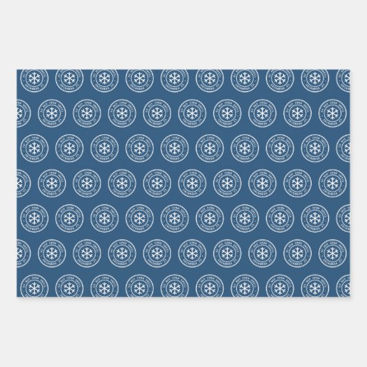 Nicht geöffnet bis 25. Dezember Rot, Grün und Blau Geschenkpapier Set (Vorderseite 3)