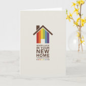 Nicht gerade Design "Eine neue Zuhause"-Karte Karte (Gelbe Blume)