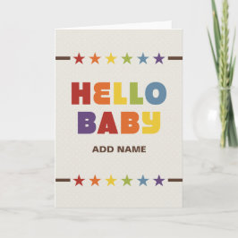 Nicht gerade Design Hello Baby Card Karte