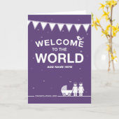 Nicht gerade Design "New Baby"-Karte Karte (Gelbe Blume)