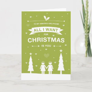 Nicht gerade Design Phantastische Girlfriend-Karte Feiertagskarte