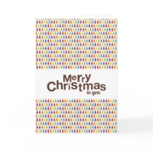 Nicht gerade Design Regenbogen Weihnachtsbaumkarte