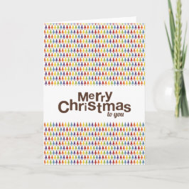 Nicht gerade Design Regenbogen Weihnachtsbaumkarte Feiertagskarte