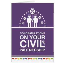 Nicht gerade Entwurfs-zivile Partnerschafts-Karte