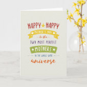 Nicht gerade Karte der Entwurfs-glückliche Mutter (Gelbe Blume)