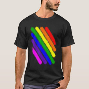 Nicht gerade LGBt-Regenbogen diffundierte Grenzen  T-Shirt