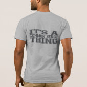 Nicht gerader Rand, gesunder Menschenverstand! T-Shirt (Rückseite)