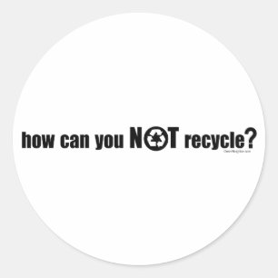 Nicht Gerecycelt? Runder Aufkleber