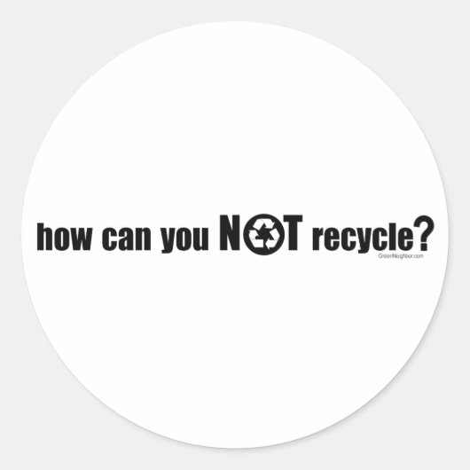 Nicht Gerecycelt? Runder Aufkleber (Vorderseite)