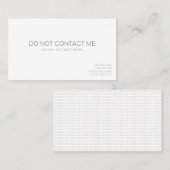 Nicht-Geschäft Karten (Vorne/Hinten)