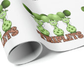 Nicht geschlechtsspezifische grüne Giraffen-Triple Geschenkpapier (Rolleneckpunkt)
