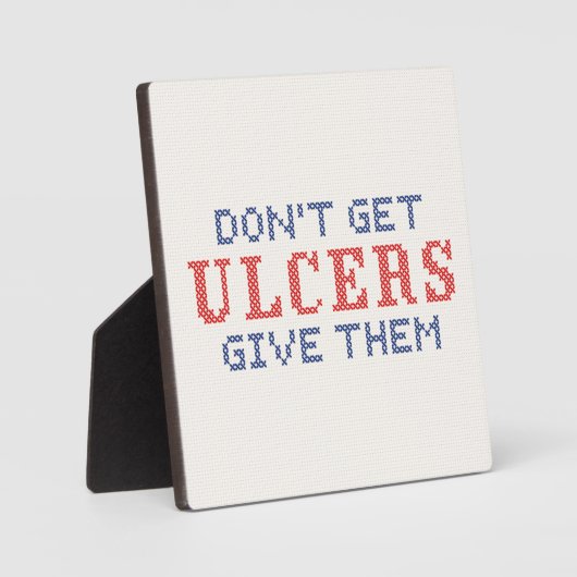 Nicht Geschwüre bekommen Fotoplatte (Vorderseite)