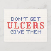 Nicht Geschwüre bekommen Postkarte (Vorderseite)