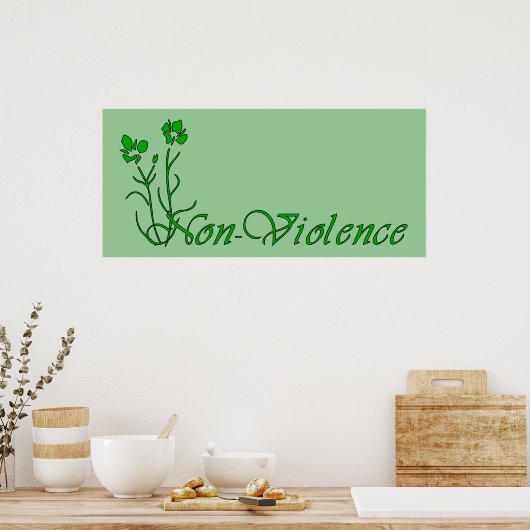 Nicht Gewalt Poster (Küche)