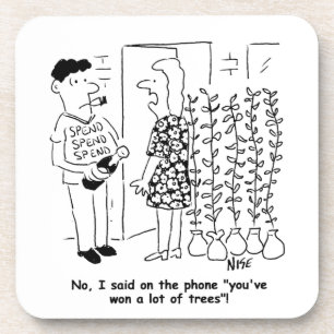 Nicht gewinnen - Trees gewinnen - Funny Getränkeuntersetzer
