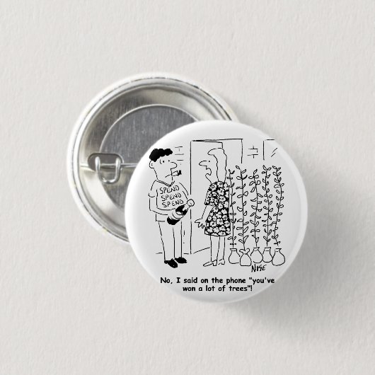 Nicht gewinnen Won Won Trees Funny Button Abzeiche (Vorne & Hinten)