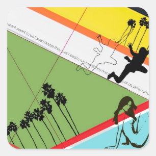 Nicht gezähmt quadratischer aufkleber