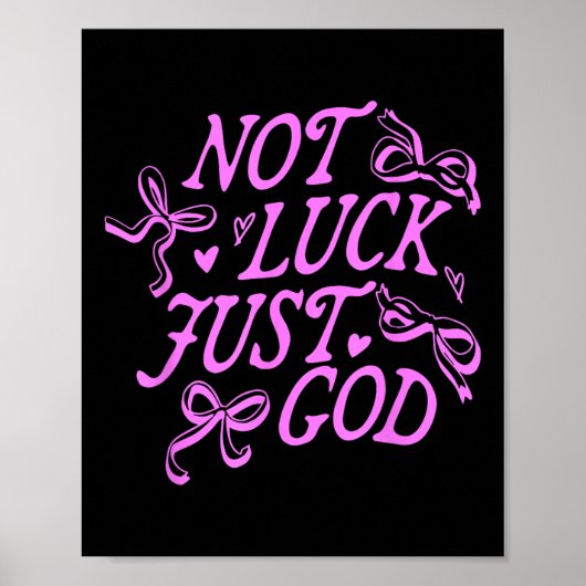 Nicht Glück, nur Gott Jesus Christus Design Poster (Vorne)