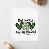 Nicht glücklich, einfach gesegnet Lucky Charm St P Mitteilungskarte (Vorderseite/Rückseite Beispiel)