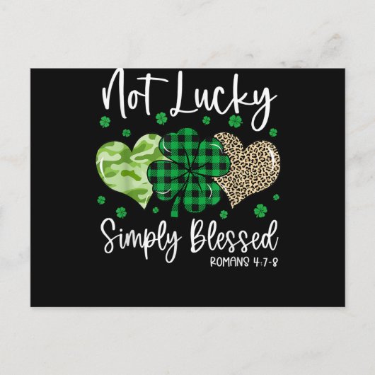 Nicht glücklich, einfach gesegnet postkarte (Vorderseite)