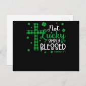 Nicht glücklich, einfach gesegnet postkarte (Vorne/Hinten)