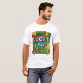 Nicht Glücklich, einfach gesegnet St. Patrick's Da T-Shirt (Vorne ganz)