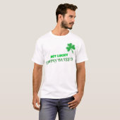 Nicht Glücklich, einfach Gesegnet St. Patrick's Da T-Shirt (Vorne ganz)
