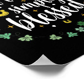 Nicht glücklich, einfach gesegnet St Patrick's Day Poster (Ecke)