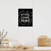 Nicht glücklich, einfach gesegnet St Patrick's Day Poster (Küche)
