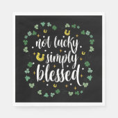 Nicht glücklich, einfach gesegnet St Patrick's Day Serviette (Vorderseite)