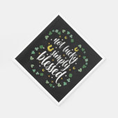 Nicht glücklich, einfach gesegnet St Patrick's Day Serviette (Ecke)