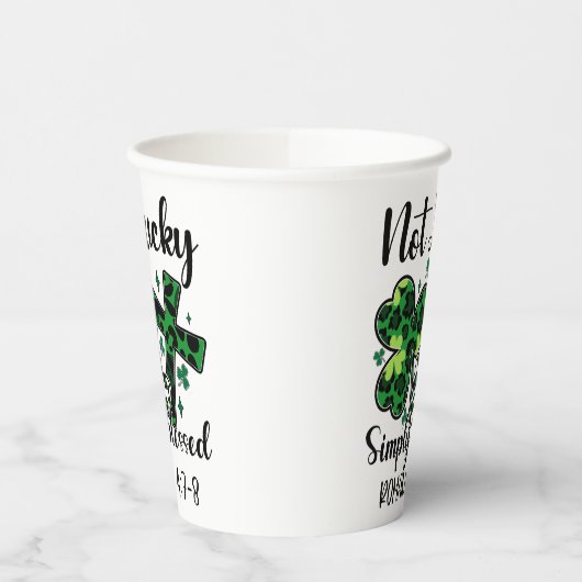 Nicht glücklich, nur gesegnet pappbecher (Links)