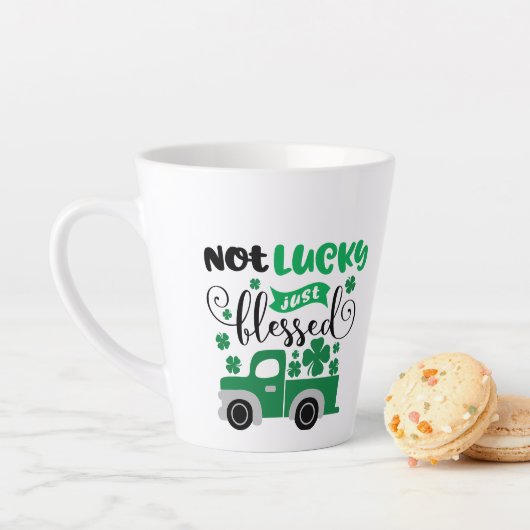 Nicht glücklich, nur gesegnet, St. Patrick's Day C Milchtasse (Beispiel)
