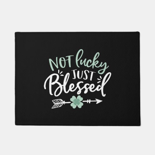 Nicht glücklich, nur gesegnet St Patricks Day Fußmatte (Vorderseite)