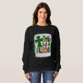 Nicht glücklich, sondern gesegnet St. Patrick's Da Sweatshirt (Vorne ganz)