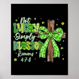 Nicht glückliche gesegnete christliche Shamrocks s Poster