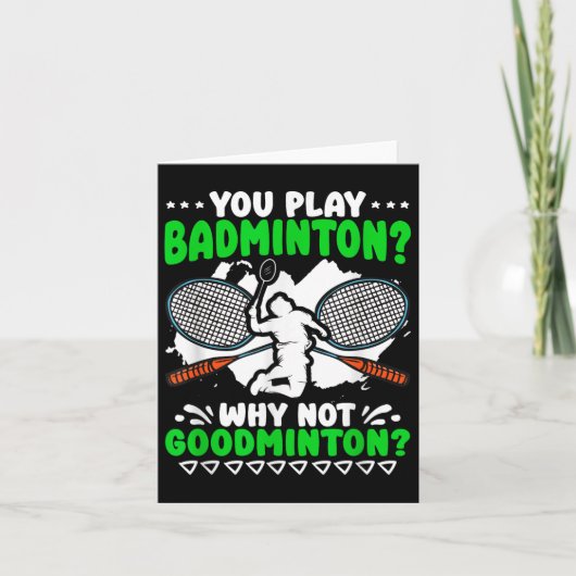 Nicht Goodminton Racket Shuttle Hobby Badminton Pl Karte (Vorderseite)