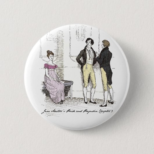 Nicht gut genug, Jane Austen Pride & Prejudice Button (Vorderseite)