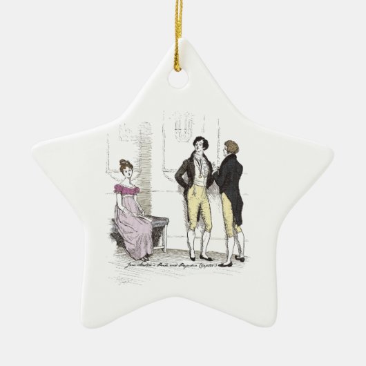 Nicht gut genug, Jane Austen Pride & Prejudice Keramik Ornament (Vorne)